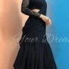 Black Faux Georgette Sequins Work Lehenga Choli
