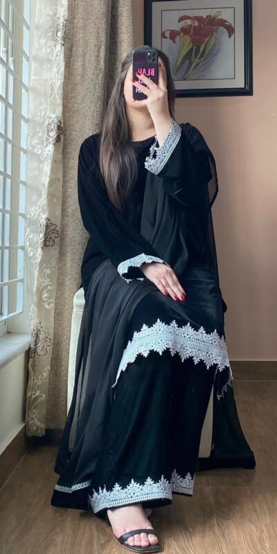 BE 419 Black Georgette Salwar Suit with Lace Work & Embroidery Work. Get it for ₹1849. Delivery 4-6 Working Days. Shop now. | Jump Suits, Tops & Bottoms, Track Suits, Salwar suit, Casual Suits, Creative suits, Designer Suits, Palazzo Suits, Party Wear Suits, Patiala Suits, Straight Suits, Trendy Wear