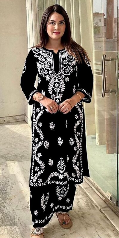 MF 627 Black Rayon With Wid Lakhnavi Style Work Kurti Designer Work. Grab it for ₹1449. Delivery 4-6 Working Days. Shop now. | Kurti, Bollywood Kurti, Creative Kurtis, Designer Kurti, Party Wear Kurti, Selfie Kurti
