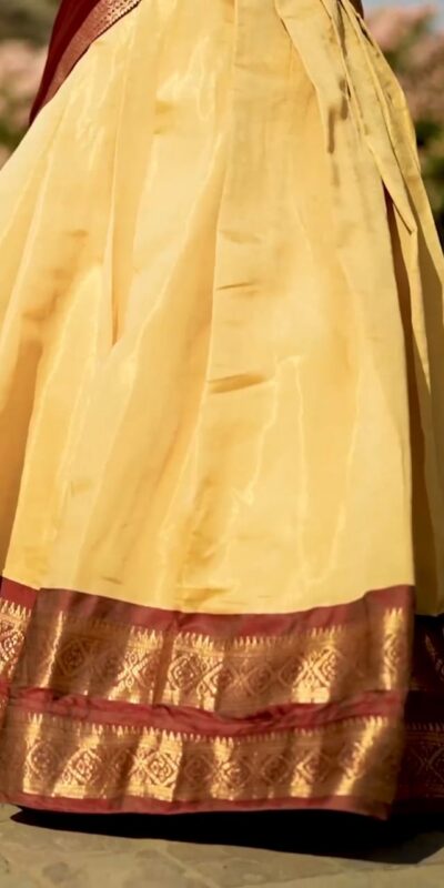 LNB 2001 Cream Color Peaceful Kanchipuram Zari Weaving Lehenga Choli Wedding, Festive, Events Expected Delivery 4-6 Working Days@2199/- Only | Lehenga, Bollywood Lehenga, Creative Lehenga, Designer Lehenga, Embroidered Lehenga, Party Wear Lehenga