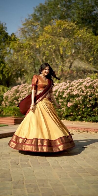 LNB 2001 Cream Color Peaceful Kanchipuram Zari Weaving Lehenga Choli Wedding, Festive, Events Expected DeliveryΒ 4-6 Working Days@2199/- Only | Lehenga, Bollywood Lehenga, Creative Lehenga, Designer Lehenga, Embroidered Lehenga, Party Wear Lehenga