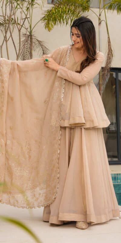 RTC 5864 Cream Tabby Organza Salwar Suit with Lace Work. Wedding, Party, Festive, Events Best Price ₹2049. Delivery 4-6 Working Days. Shop now. | Jump Suits, Tops & Bottoms, Track Suits, Salwar suit, Casual Suits, Creative suits, Designer Suits, Palazzo Suits, Party Wear Suits, Patiala Suits, Straight Suits, Trendy Wear