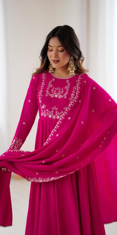 KB 289 Dark Pink with Bead Work & Embroidery Work Roman Chanderi Silk Salwar Suit . Special Price ₹2399. Delivery 4-6 Working Days. Shop now. | Jump Suits, Tops & Bottoms, Track Suits, Salwar suit, Casual Suits, Creative suits, Designer Suits, Palazzo Suits, Party Wear Suits, Patiala Suits, Straight Suits, Trendy Wear