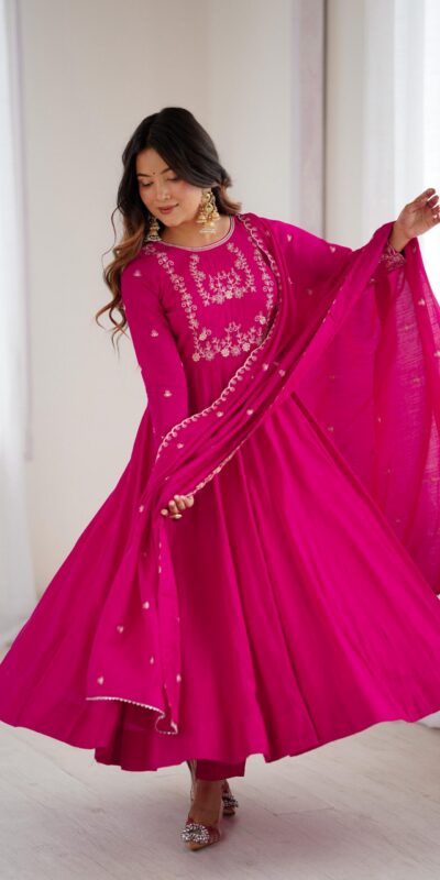 KB 289 Dark Pink with Bead Work & Embroidery Work Roman Chanderi Silk Salwar Suit . Special Price ₹2399. Delivery 4-6 Working Days. Shop now. | Jump Suits, Tops & Bottoms, Track Suits, Salwar suit, Casual Suits, Creative suits, Designer Suits, Palazzo Suits, Party Wear Suits, Patiala Suits, Straight Suits, Trendy Wear