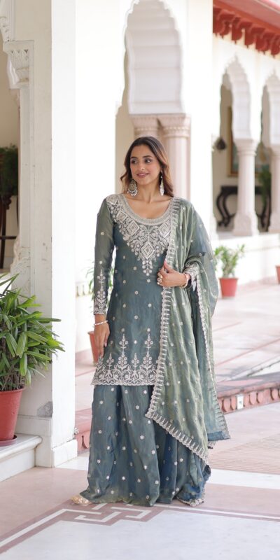 KA 1211 Grey Fandy Silk Salwar Suit Perfect for Wedding, Party, Sangeet, Haldi, Ethnic Day – . Festive Deal ₹2549. Delivery 4-6 Working Days. Shop now. | Jump Suits, Tops & Bottoms, Track Suits, Salwar suit, Casual Suits, Creative suits, Designer Suits, Palazzo Suits, Party Wear Suits, Patiala Suits, Straight Suits, Trendy Wear