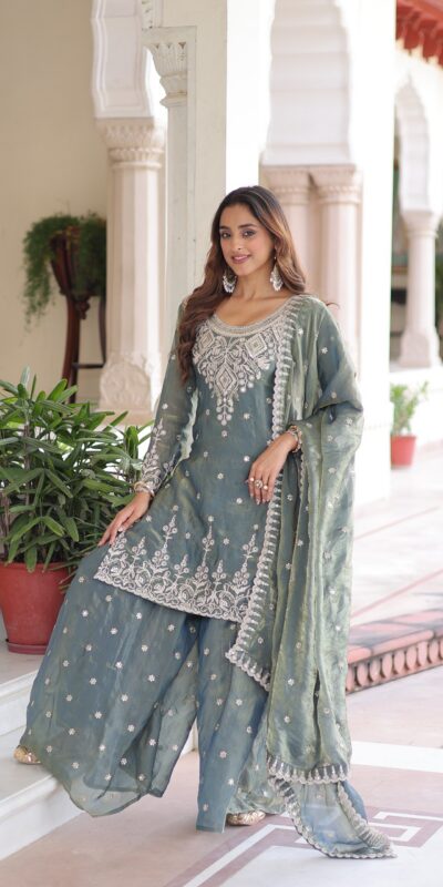 KA 1211 Grey Fandy Silk Salwar Suit Perfect for Wedding, Party, Sangeet, Haldi, Ethnic Day – . Festive Deal ₹2549. Delivery 4-6 Working Days. Shop now. | Jump Suits, Tops & Bottoms, Track Suits, Salwar suit, Casual Suits, Creative suits, Designer Suits, Palazzo Suits, Party Wear Suits, Patiala Suits, Straight Suits, Trendy Wear