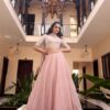 Light Pink Weone Silk Sequins Work Lehenga Choli