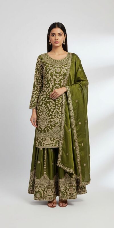 SR 1697 Mahendi Color Organza Silk Salwar Suit with Embroidery Work. Festive Deal ₹2549. Delivery 4-6 Working Days. Shop now. | Jump Suits, Tops & Bottoms, Track Suits, Salwar suit, Casual Suits, Creative suits, Designer Suits, Palazzo Suits, Party Wear Suits, Patiala Suits, Straight Suits, Trendy Wear