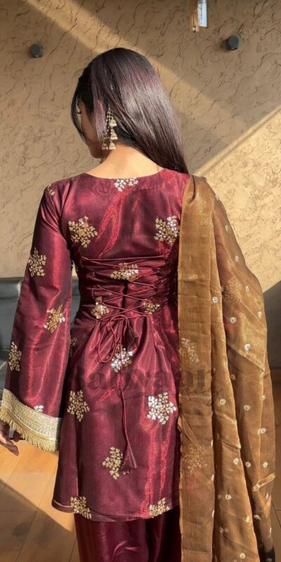 NSR 853 Maroon Natural Crep Silk Salwar Suit Perfect for Wedding, Party, Pongal, Baisakhi, Onam –. Grab it for ₹1749. Delivery 4-6 Working Days. | Jump Suits, Tops & Bottoms, Track Suits, Salwar suit, Casual Suits, Creative suits, Designer Suits, Palazzo Suits, Party Wear Suits, Patiala Suits, Straight Suits, Trendy Wear