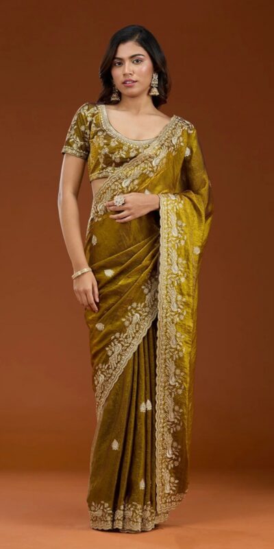 E BT 438 Mustard in Fandy Satin Silk mbroidery Work & Zari Work Saree. Special Price βΉ1949. Delivery 4-6 Working Days. Shop now. | Sarees, Bollywood Sarees, Creative Sarees, Designer Sarees, Embroidered Sarees, Ethnic Saree, Modern Digital sarees, Party Wear Sarees