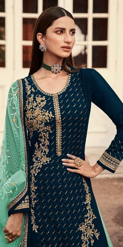 DS LT 7006 Navy Blue in Georgette Embroidery Work & Stone Work Lehenga Choli . Festive Deal ₹2549. Delivery 4-6 Working Days. Shop now. | Lehenga, Bollywood Lehenga, Creative Lehenga, Designer Lehenga, Embroidered Lehenga, Party Wear Lehenga