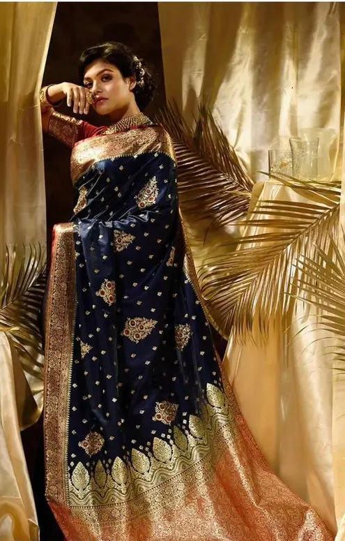 KPR 227 Navy Blue in Color Soft Lichi Silk. Lace Border & Lace Work Saree Grab it for ₹1399. Delivery 4-6 Working Days. Shop now. | Sarees, Bollywood Sarees, Creative Sarees, Designer Sarees, Embroidered Sarees, Ethnic Saree, Modern Digital sarees, Party Wear Sarees