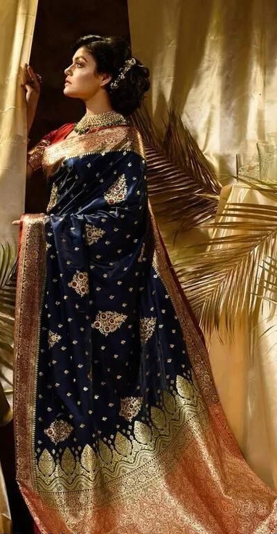 KPR 227 Navy Blue in Color Soft Lichi Silk. Lace Border & Lace Work Saree Grab it for ₹1399. Delivery 4-6 Working Days. Shop now. | Sarees, Bollywood Sarees, Creative Sarees, Designer Sarees, Embroidered Sarees, Ethnic Saree, Modern Digital sarees, Party Wear Sarees