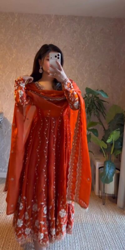 RTC 5953 Orange Fendy Silk Salwar Suit Sequence Work with Designer Work. Introductory Price ₹2499. Delivery 4-6 Working Days. Shop now. | Jump Suits, Tops & Bottoms, Track Suits, Salwar suit, Casual Suits, Creative suits, Designer Suits, Palazzo Suits, Party Wear Suits, Patiala Suits, Straight Suits, Trendy Wear