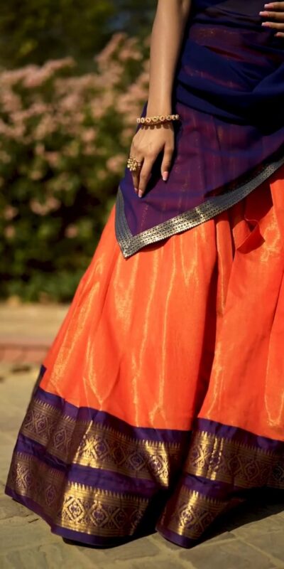 LNB 2001 Orange Color Peaceful Kanchipuram Zari Weaving Lehenga Choli Wedding, Festive, Events Expected Delivery 4-6 Working Days@2199/- Only | Lehenga, Bollywood Lehenga, Creative Lehenga, Designer Lehenga, Embroidered Lehenga, Party Wear Lehenga