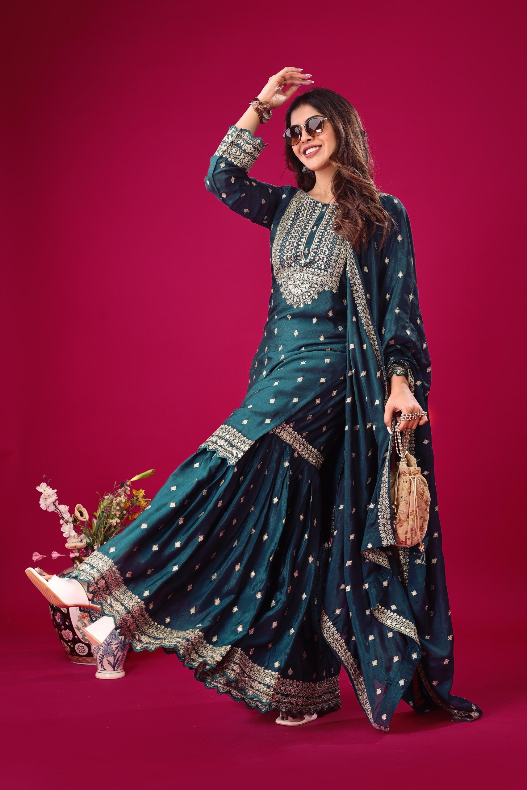 ZF 5006 Peacock Blue Color Chinon Silk Sequence Work Salwar Suit Casual, Wedding, Festive, Events . Expected Delivery 4-6 Working Days @2149/- only | Jump Suits, Salwar suit, Casual Suits, Creative suits, Designer Suits, Palazzo Suits, Party Wear Suits, Patiala Suits, Straight Suits