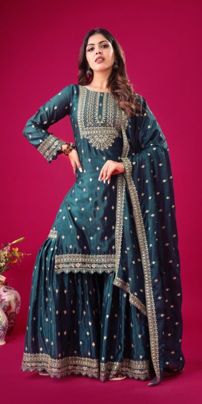 ZF 5006 Peacock Blue Color Chinon Silk Sequence Work Salwar Suit Casual, Wedding, Festive, Events . Expected DeliveryΒ 4-6 Working Days @2149/- onlyΒ Β Β | Jump Suits, Salwar suit, Casual Suits, Creative suits, Designer Suits, Palazzo Suits, Party Wear Suits, Patiala Suits, Straight Suits