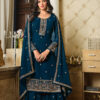 DS LT 8301 Peacock Blue color Georgette Embroidery Sequence Work Sharara Suit Wedding, Festive, Events Etc. Expected Delivery 4-6 Working Days @2149/- | Jump Suits, Salwar suit, Casual Suits, Creative suits, Designer Suits, Palazzo Suits, Party Wear Suits, Patiala Suits, Straight Suits