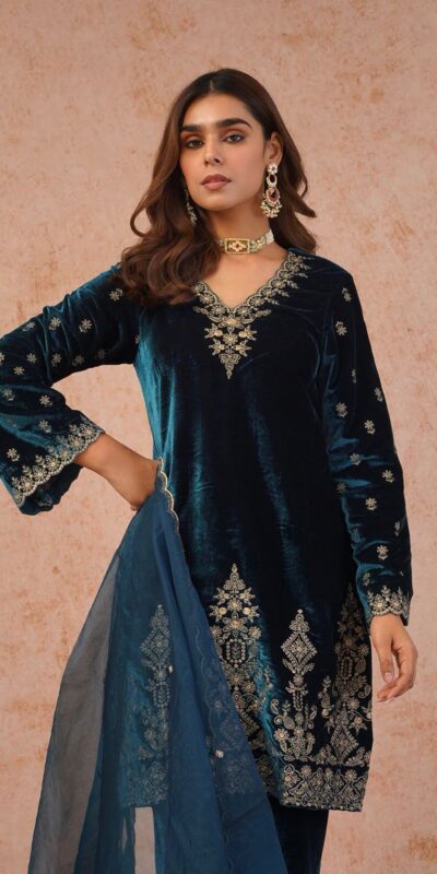 KD 1547 Peacock Blue Viscose Velvet Salwar Suit with Designer Work. Special Price ₹2099. Delivery 4-6 Working Days. Shop now. | Jump Suits, Tops & Bottoms, Track Suits, Salwar suit, Casual Suits, Creative suits, Designer Suits, Palazzo Suits, Party Wear Suits, Patiala Suits, Straight Suits, Trendy Wear