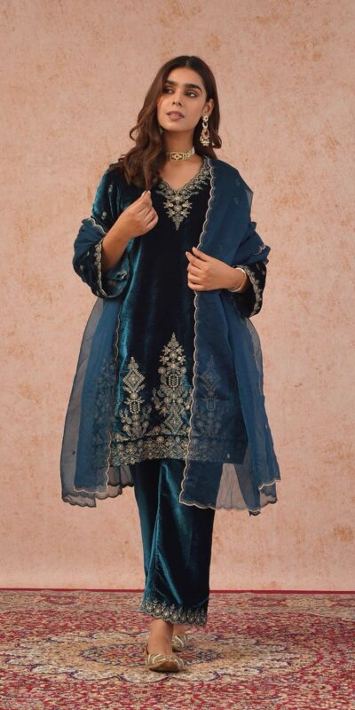 KD 1547 Peacock Blue Viscose Velvet Salwar Suit with Designer Work. Special Price ₹2099. Delivery 4-6 Working Days. Shop now. | Jump Suits, Tops & Bottoms, Track Suits, Salwar suit, Casual Suits, Creative suits, Designer Suits, Palazzo Suits, Party Wear Suits, Patiala Suits, Straight Suits, Trendy Wear