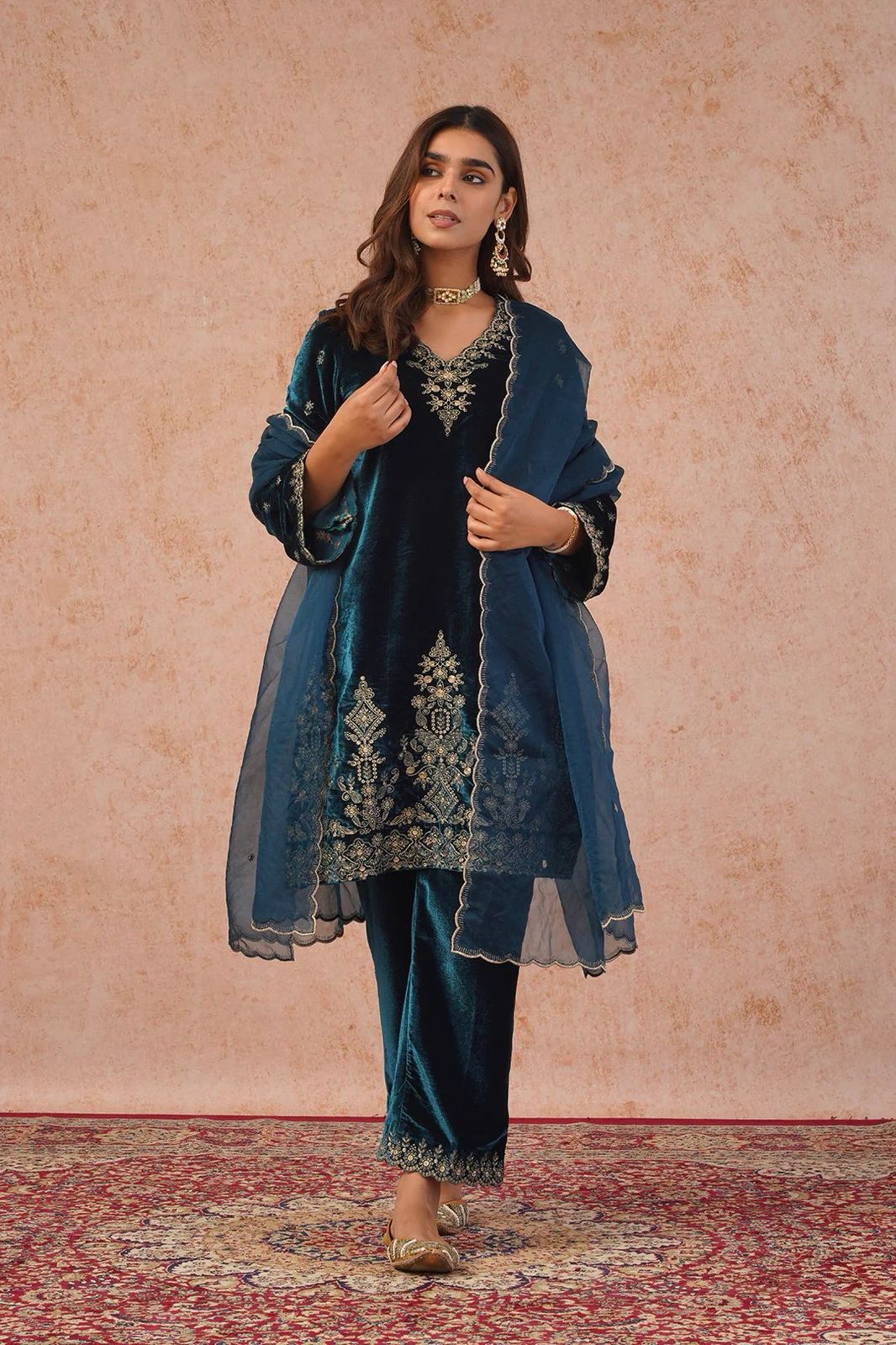 KD 1547 Peacock Blue Viscose Velvet Salwar Suit with Designer Work. Special Price ₹2099. Delivery 4-6 Working Days. Shop now. | Jump Suits, Tops & Bottoms, Track Suits, Salwar suit, Casual Suits, Creative suits, Designer Suits, Palazzo Suits, Party Wear Suits, Patiala Suits, Straight Suits, Trendy Wear