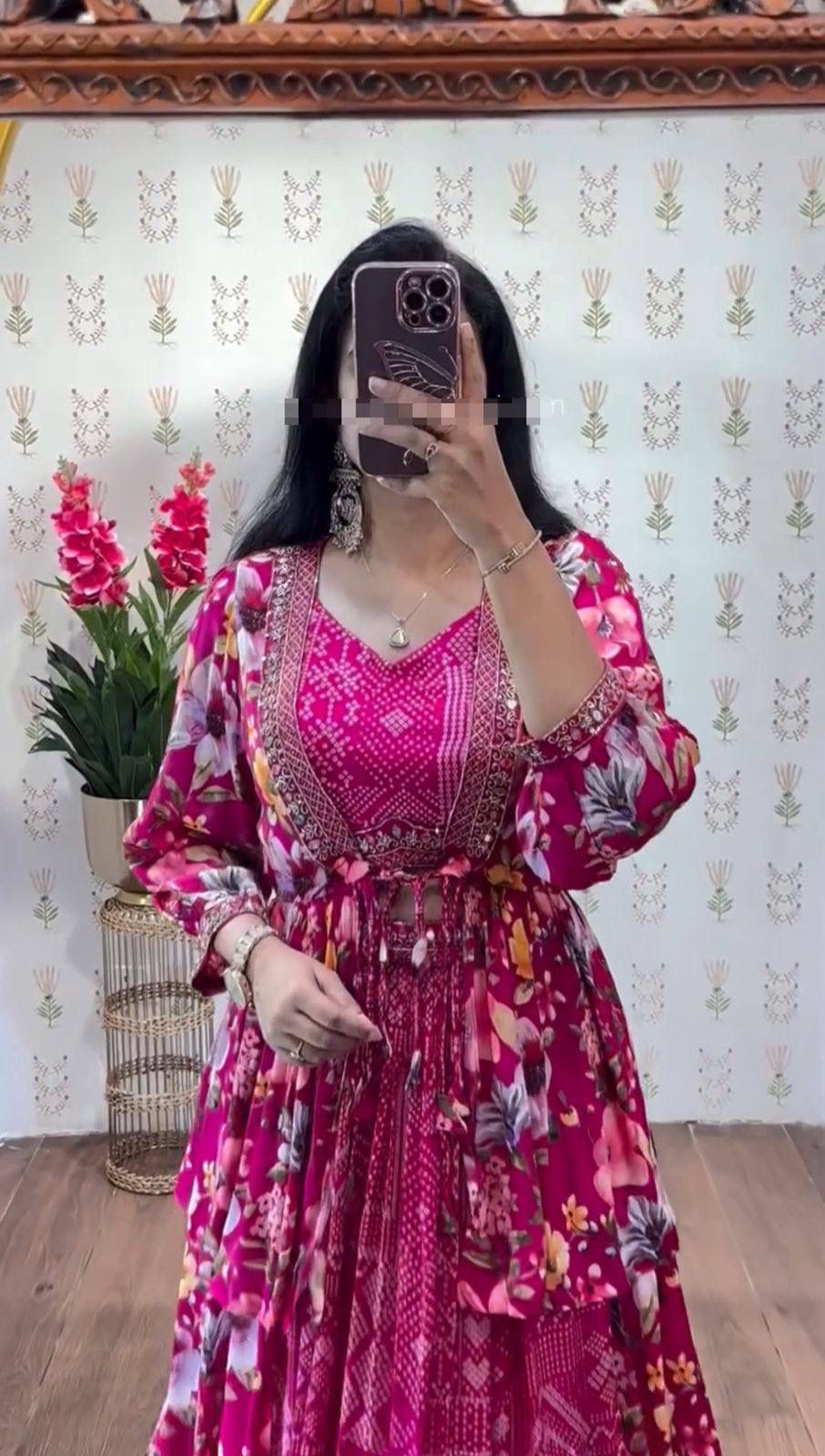 PC 534 Pink Chinon Lehenga Choli with Thread Embroidery & Embroidery Work. Festive Deal ₹2449. Delivery 4-6 Working Days. Shop now. | Lehenga, Bollywood Lehenga, Creative Lehenga, Designer Lehenga, Embroidered Lehenga, Party Wear Lehenga