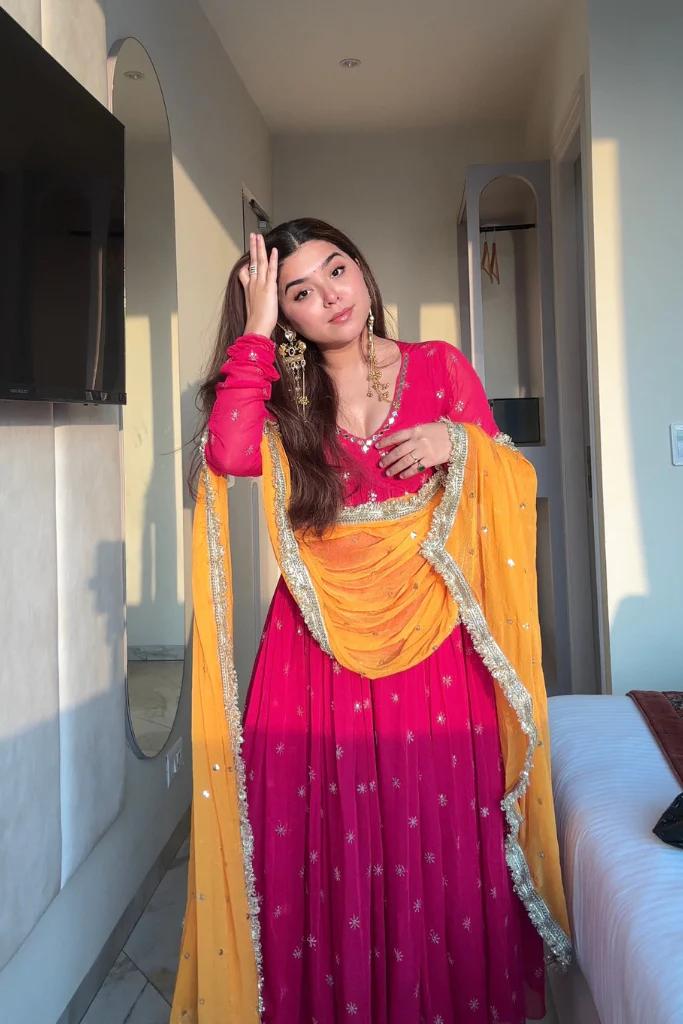 Pink Faux Georgette Embroidery Work Salwar Suit - Image 7