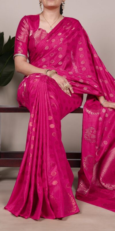 YNF 7904 Pink Color Roop Silk Zari Weaving Work Saree Casual, Wedding, Festive, Events . Expected Delivery 4-6 Working Days @1749/- only | Sarees, Bollywood Sarees, Creative Sarees, Designer Sarees, Embroidered Sarees, Ethnic Saree, Modern Digital sarees, Party Wear Sarees