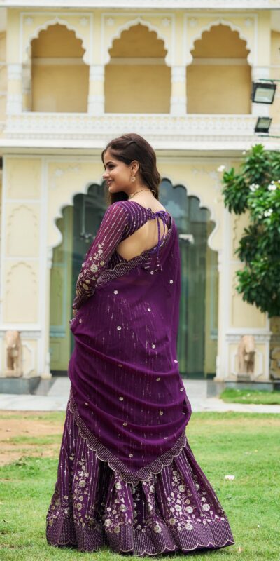 Ram 051 Purple Color Fox Georgette Lehenga Choli with Embroidery Work. Festive Deal ₹2649. Delivery 4-6 Working Days. Shop now. | Lehenga, Bollywood Lehenga, Creative Lehenga, Designer Lehenga, Embroidered Lehenga, Party Wear Lehenga