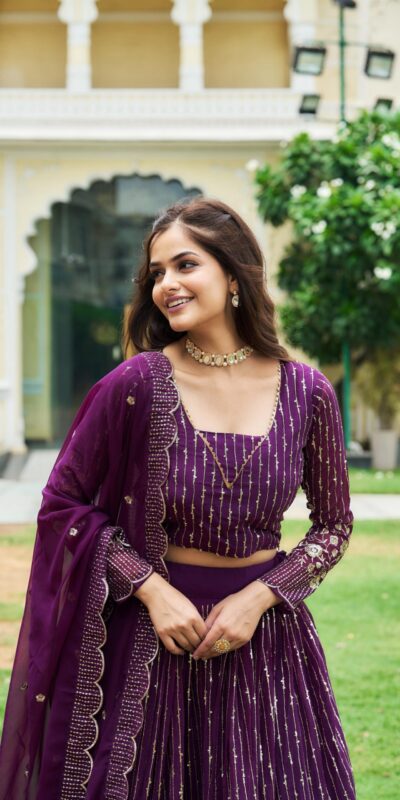 Ram 051 Purple Color Fox Georgette Lehenga Choli with Embroidery Work. Festive Deal ₹2649. Delivery 4-6 Working Days. Shop now. | Lehenga, Bollywood Lehenga, Creative Lehenga, Designer Lehenga, Embroidered Lehenga, Party Wear Lehenga