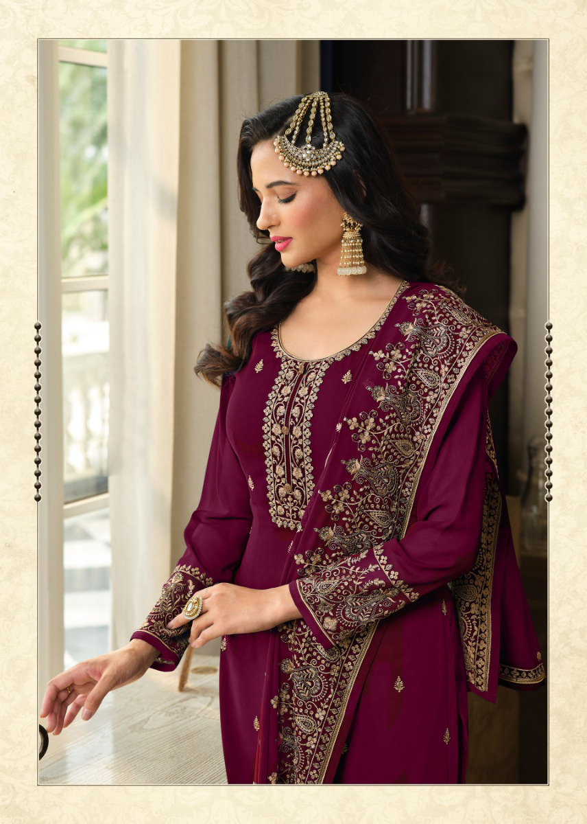 DS LT 8301 Purple color Georgette Embroidery Sequence Work Sharara Suit Wedding, Festive, Events Etc. Expected Delivery 4-6 Working Days @2149/- | Jump Suits, Salwar suit, Casual Suits, Creative suits, Designer Suits, Palazzo Suits, Party Wear Suits, Patiala Suits, Straight Suits