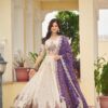 Purple Pure Tissue Silk Embroidery Work Lehenga Choli