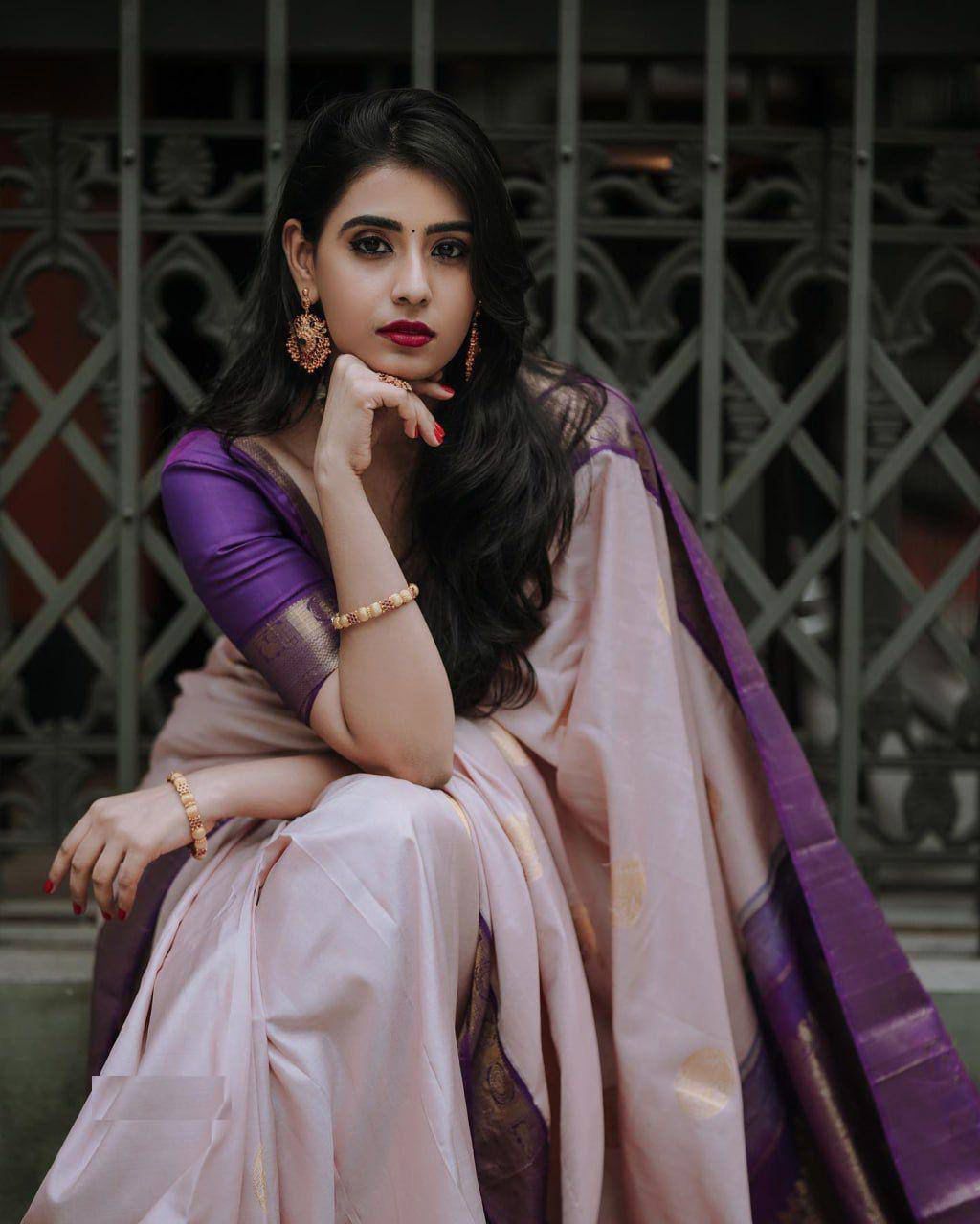 KPR 224 Purple Color Soft Lichi Silk Saree with Lace Border & Lace Work. Best Price ₹1449. Delivery 4-6 Working Days. Shop now. | Sarees, Bollywood Sarees, Creative Sarees, Designer Sarees, Embroidered Sarees, Ethnic Saree, Modern Digital sarees, Party Wear Sarees