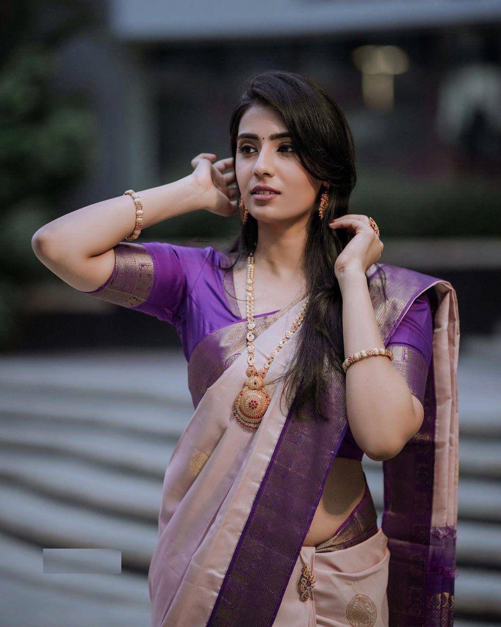 KPR 224 Purple Color Soft Lichi Silk Saree with Lace Border & Lace Work. Best Price ₹1449. Delivery 4-6 Working Days. Shop now. | Sarees, Bollywood Sarees, Creative Sarees, Designer Sarees, Embroidered Sarees, Ethnic Saree, Modern Digital sarees, Party Wear Sarees