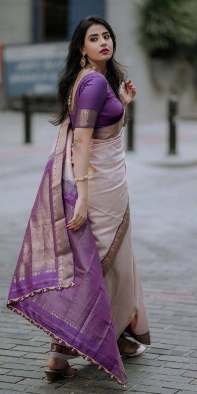 KPR 224 Purple Color Soft Lichi Silk Saree with Lace Border & Lace Work. Best Price ₹1449. Delivery 4-6 Working Days. Shop now. | Sarees, Bollywood Sarees, Creative Sarees, Designer Sarees, Embroidered Sarees, Ethnic Saree, Modern Digital sarees, Party Wear Sarees