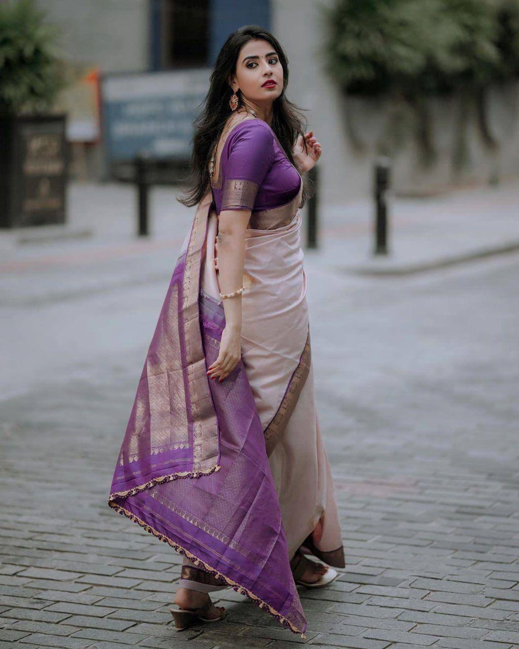KPR 224 Purple Color Soft Lichi Silk Saree with Lace Border & Lace Work. Best Price ₹1449. Delivery 4-6 Working Days. Shop now. | Sarees, Bollywood Sarees, Creative Sarees, Designer Sarees, Embroidered Sarees, Ethnic Saree, Modern Digital sarees, Party Wear Sarees