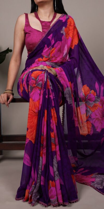 YNF 7032 Purple in Weightless Marbal Lace Work & Lace Border Saree . Grab it for βΉ1549. Delivery 4-6 Working Days. Shop now. | Sarees, Bollywood Sarees, Creative Sarees, Designer Sarees, Embroidered Sarees, Ethnic Saree, Modern Digital sarees, Party Wear Sarees