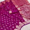 Rani Pink Banarasi Silk Zari Weaving Saree