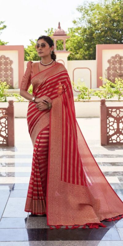 KPR 232 Red Soft Lichi Silk Saree Perfect for Wedding, Party, Anniversary, Sangeet, Baby Shower – . Now at just ₹1399. Delivery 4-6 Working Days. Shop n | Sarees, Bollywood Sarees, Creative Sarees, Designer Sarees, Embroidered Sarees, Ethnic Saree, Modern Digital sarees, Party Wear Sarees