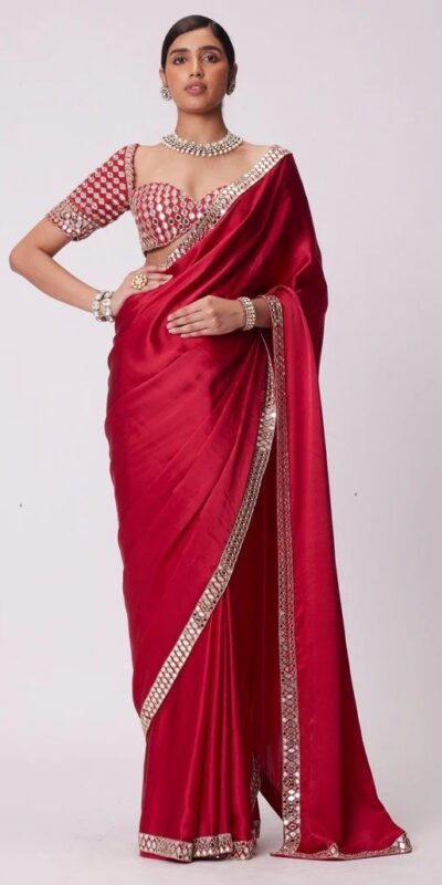JR 637 Red Rangoli Silk Saree with Mirror Work & Embroidery Work. Exclusive Offer ₹1799. Delivery 4-6 Working Days. Shop now. | Sarees, Bollywood Sarees, Creative Sarees, Designer Sarees, Embroidered Sarees, Ethnic Saree, Modern Digital sarees, Party Wear Sarees