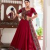 LNB 1243 Red Color Tasar Silk Gamthi Print Embossed Gotta Patti Lace Lehenga Choli Festive Party Wedding, Events etc. Delivery 4-6 Working Days @2999/- | Lehenga, Bollywood Lehenga, Creative Lehenga, Designer Lehenga, Embroidered Lehenga, Party Wear Lehenga