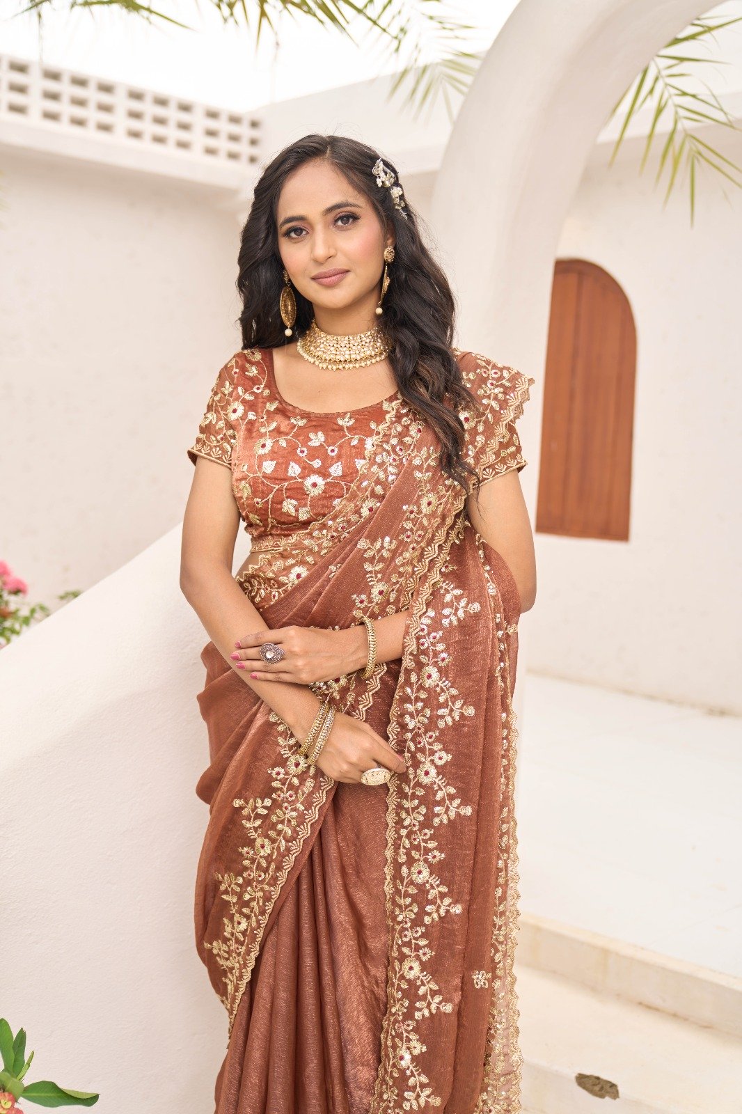 JR 645 Rust Fandy chiffon Saree Perfect for Wedding, Party, Housewarming, Durga Puja, Traditional Day – . Special Price ₹1949. Delivery 4-6 Working Day | Sarees, Bollywood Sarees, Creative Sarees, Designer Sarees, Embroidered Sarees, Ethnic Saree, Modern Digital sarees, Party Wear Sarees