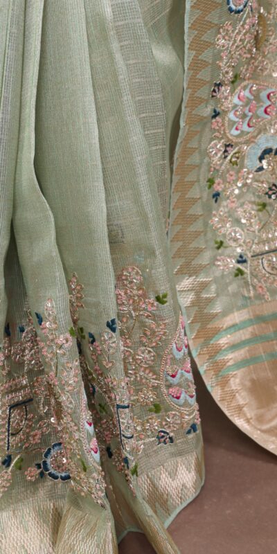 YNF 7401 Sky Blue in Zari Kota Tissue Zari Work & Embroidery Work Saree . Get it for ₹3199. Delivery 4-6 Working Days. Shop now. | Sarees, Bollywood Sarees, Creative Sarees, Designer Sarees, Embroidered Sarees, Ethnic Saree, Modern Digital sarees, Party Wear Sarees