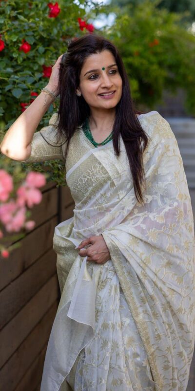 KPR 222 White in Color Soft Lichi Silk. Designer Work Saree Available at ₹1399 only. Delivery 4-6 Working Days. Shop now. | Sarees, Bollywood Sarees, Creative Sarees, Designer Sarees, Embroidered Sarees, Ethnic Saree, Modern Digital sarees, Party Wear Sarees