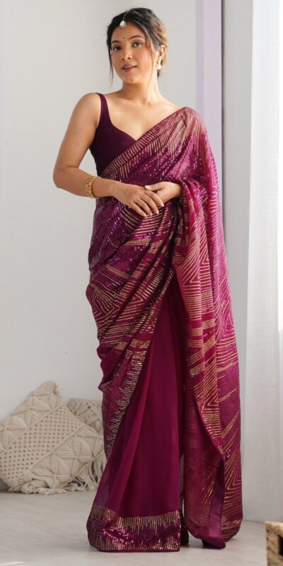 JR 626 Wine Georgette Saree Perfect for Wedding, Party, Eid, Anniversary, Diwali – . Special Price ₹1799. Delivery 4-6 Working Days. Shop now. | Sarees, Bollywood Sarees, Creative Sarees, Designer Sarees, Embroidered Sarees, Ethnic Saree, Modern Digital sarees, Party Wear Sarees
