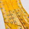 Yellow Banarasi Lace Work Gold Zari Border Saree