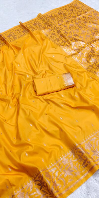 MB 197 Yellow Color Banarasi Silk Saree with Zari Work & Lace Work. Exclusive Offer ₹1899. Delivery 4-6 Working Days. Shop now. | Sarees, Bollywood Sarees, Creative Sarees, Designer Sarees, Embroidered Sarees, Ethnic Saree, Modern Digital sarees, Party Wear Sarees