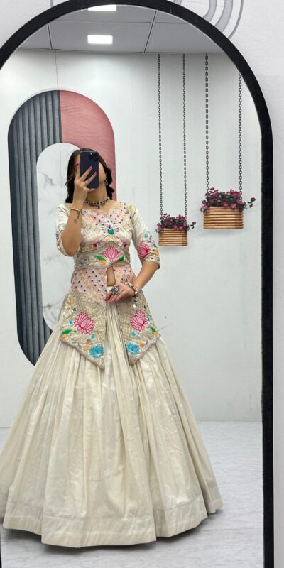 PC 557 Cream Simar Cosmos Lehenga Choli Perfect for Wedding, Party, Lohri, Baby Shower, Housewarming – . Introductory Price ₹2649. Delivery 4-6 Workin | Lehenga, Bollywood Lehenga, Creative Lehenga, Designer Lehenga, Embroidered Lehenga, Party Wear Lehenga