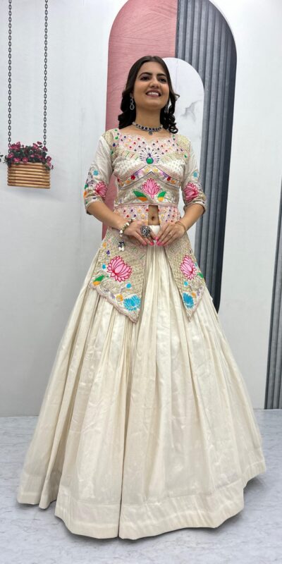 PC 557 Cream Simar Cosmos Lehenga Choli Perfect for Wedding, Party, Lohri, Baby Shower, Housewarming – . Introductory Price ₹2649. Delivery 4-6 Workin | Lehenga, Bollywood Lehenga, Creative Lehenga, Designer Lehenga, Embroidered Lehenga, Party Wear Lehenga