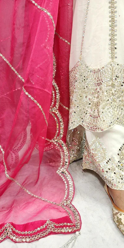 KD 1521 White Faux Georgette Salwar Suit Perfect for Wedding, Party, Pooja, Reception, Engagement – . Introductory Price ₹2099. Delivery 4-6 Working D | Jump Suits, Salwar suit, Casual Suits, Creative suits, Designer Suits, Palazzo Suits, Party Wear Suits, Patiala Suits, Straight Suits